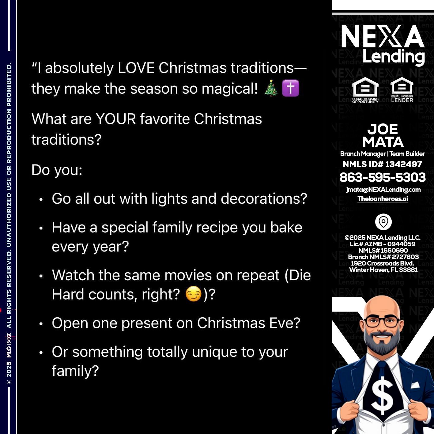 I love christmas - Joe Mata -Branch Manager | Team Builder