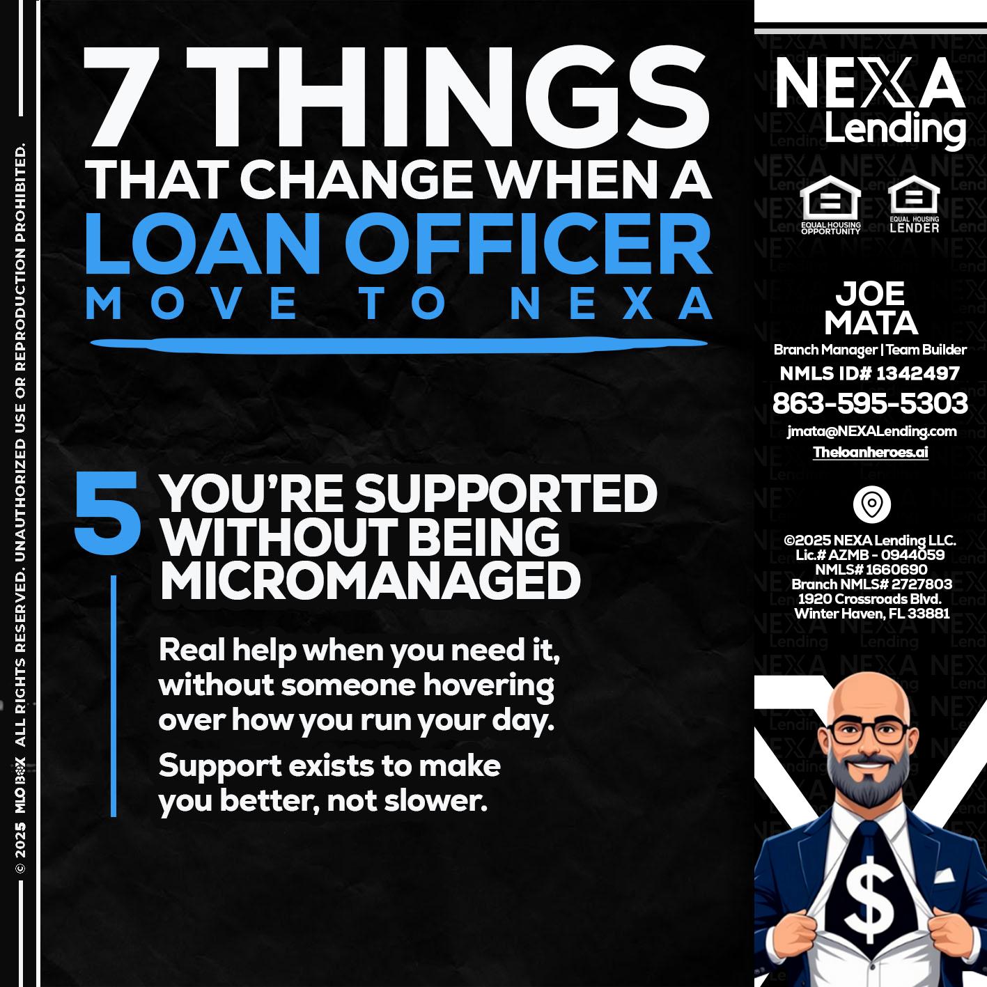 7 THINGS (5) - Joe Mata -Branch Manager | Team Builder