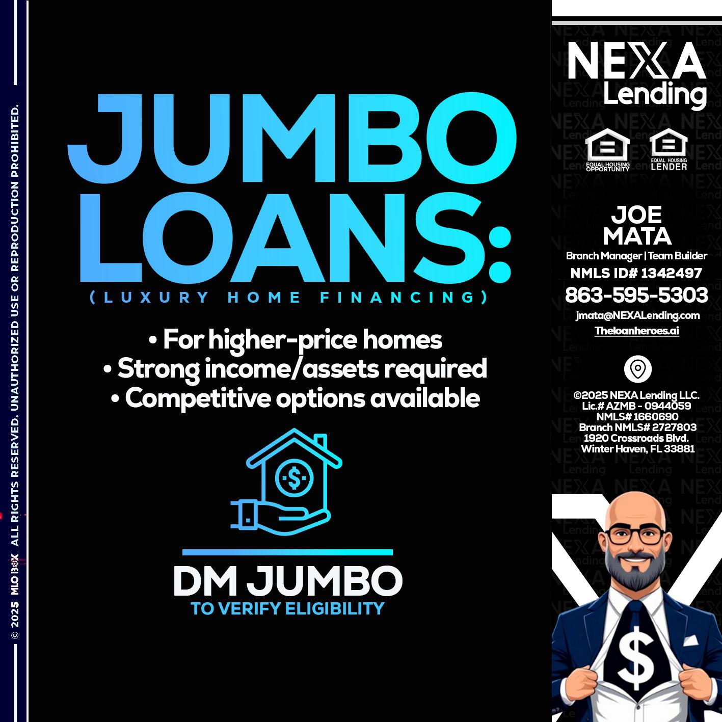 JUMBO LOANS - Joe Mata -Branch Manager | Team Builder