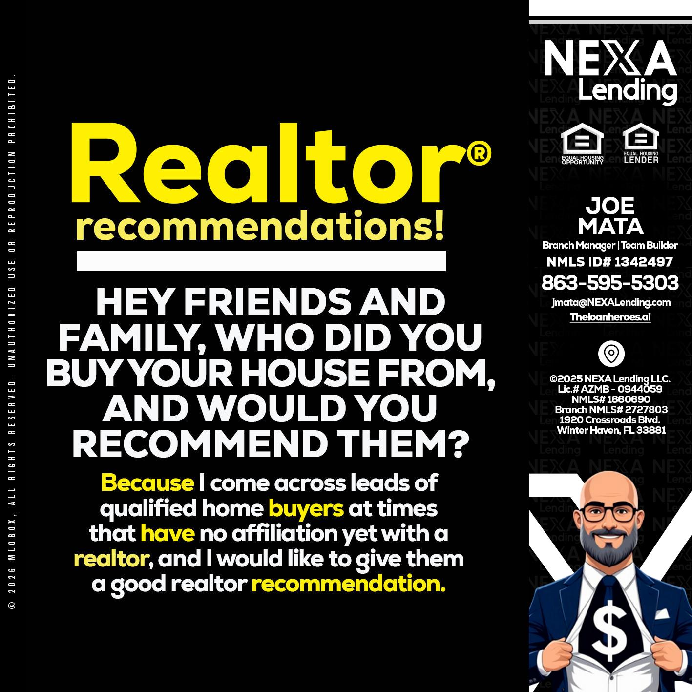 REALTOR - Joe Mata -Branch Manager | Team Builder