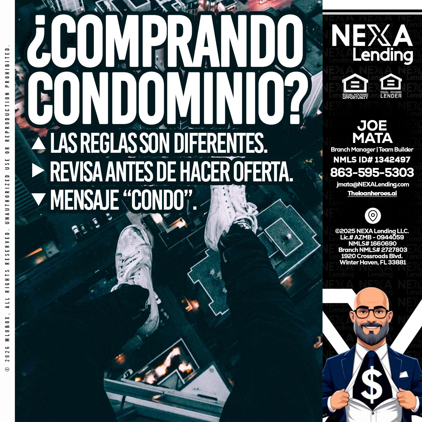 COMPRANDO CONDOMINIO? - Joe Mata -Branch Manager | Team Builder