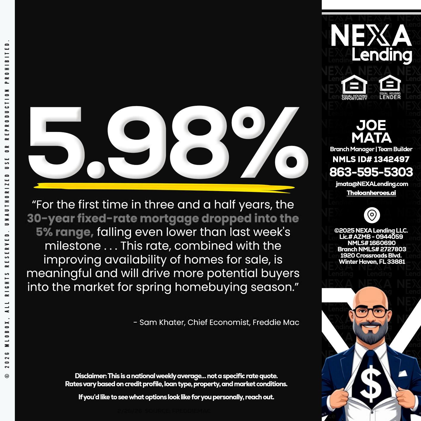 5.98% - Joe Mata -Branch Manager | Team Builder