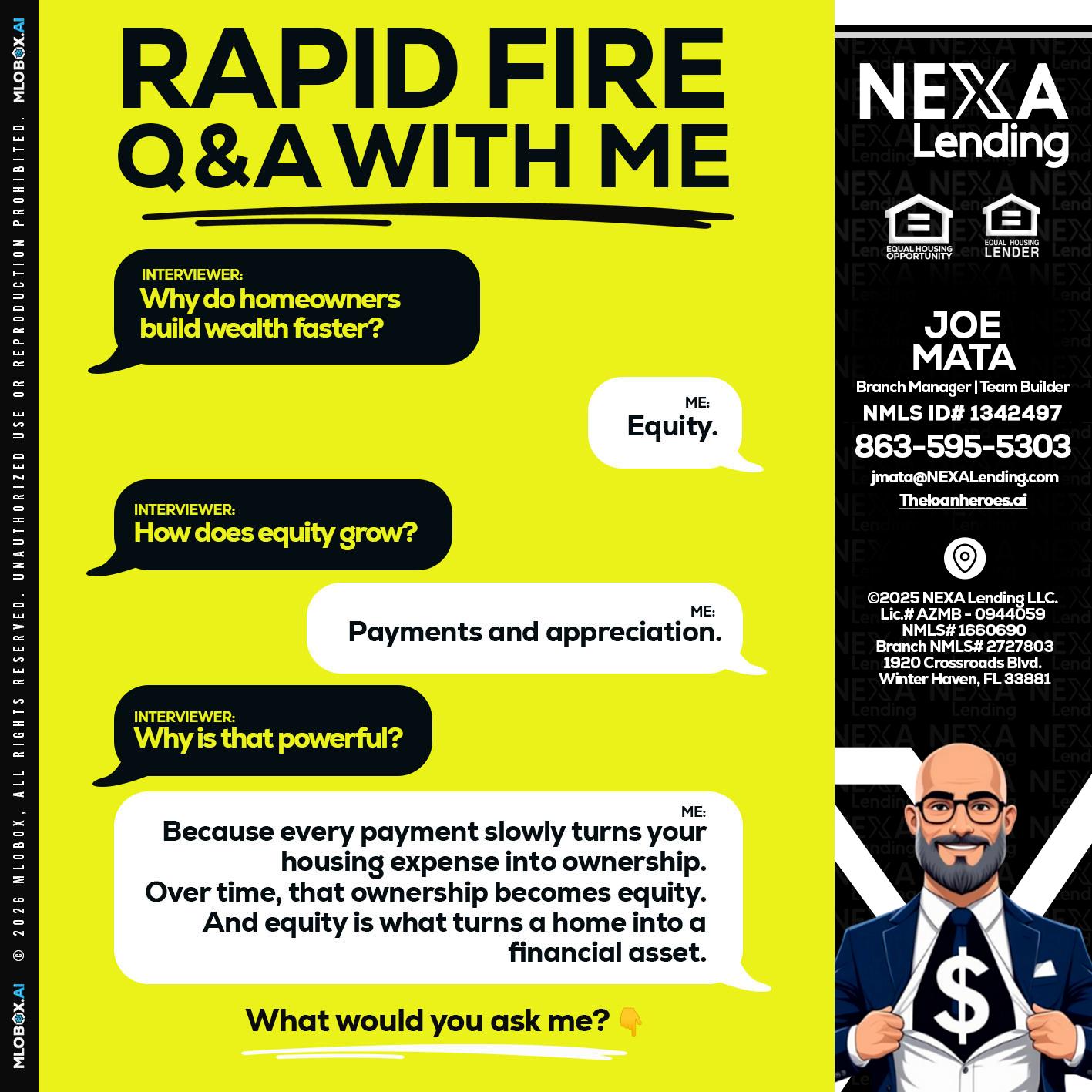 RAPID FIRE Q&A - Joe Mata -Branch Manager | Team Builder