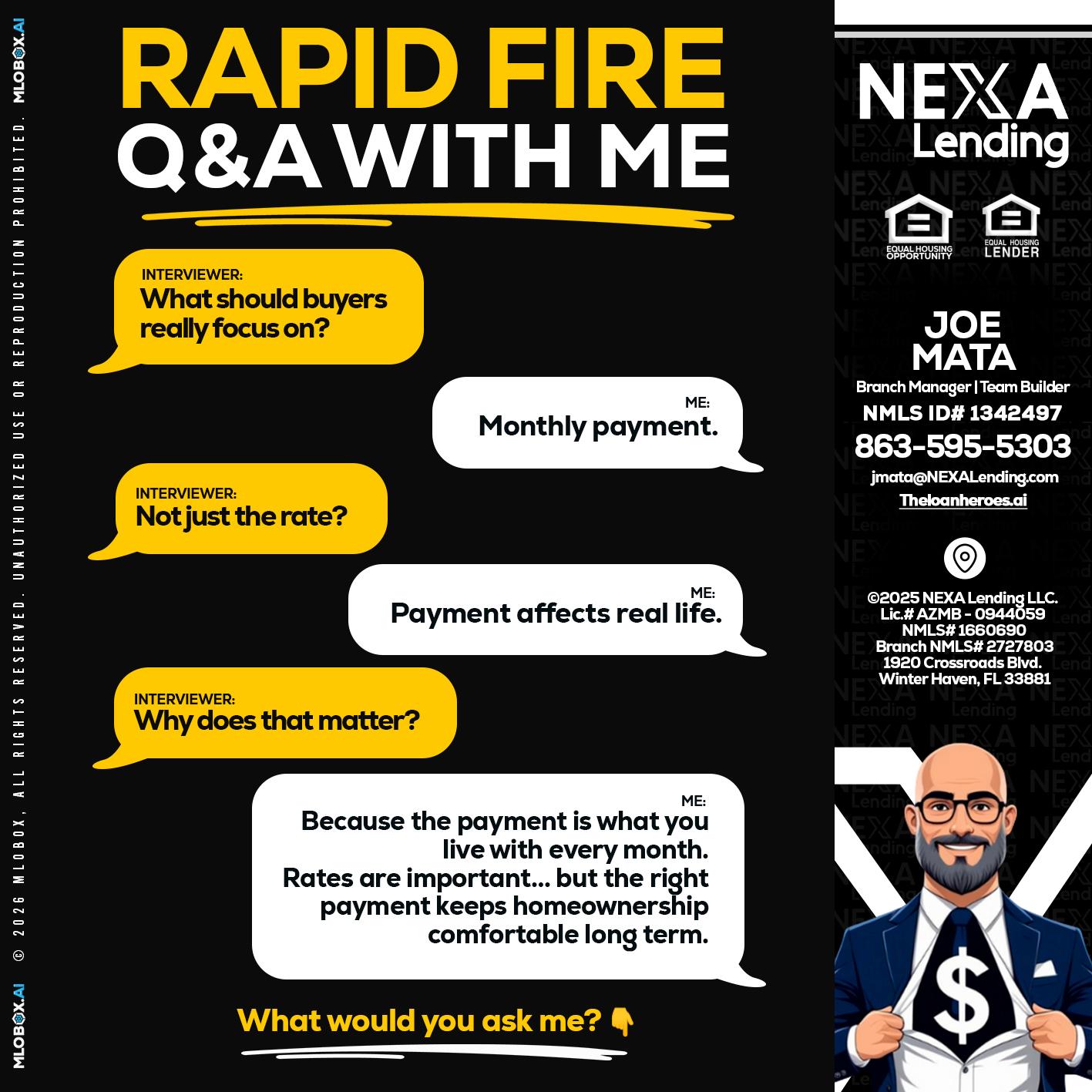 RAPID FIRE Q&A - Joe Mata -Branch Manager | Team Builder
