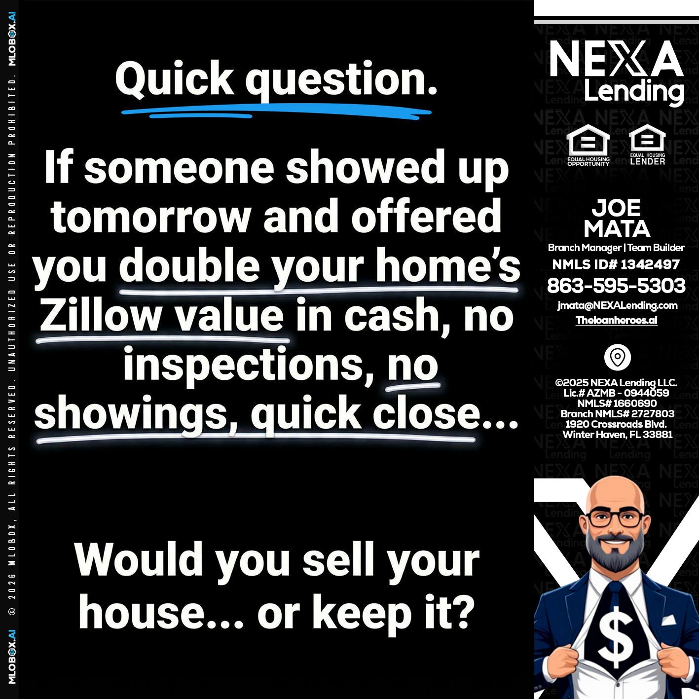 QUICK QUESTION - Joe Mata -Branch Manager | Team Builder