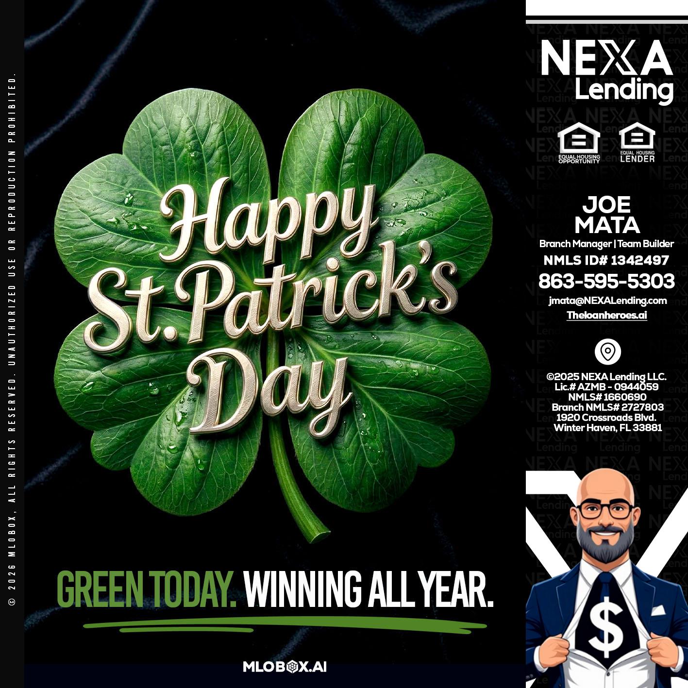 happy st. Patricks day - Joe Mata -Branch Manager | Team Builder