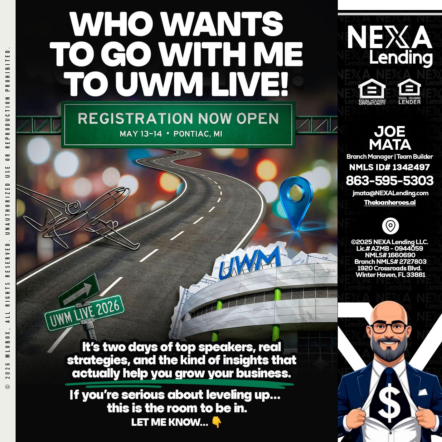 WHO WANTS - Joe Mata -Branch Manager | Team Builder