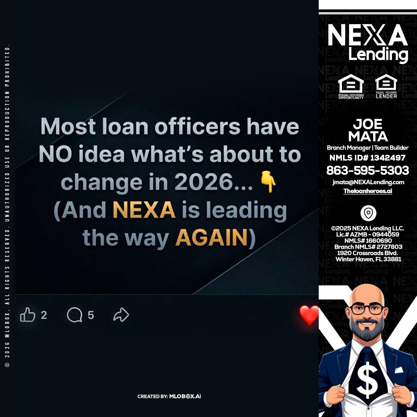 most loan officers - Joe Mata -Branch Manager | Team Builder