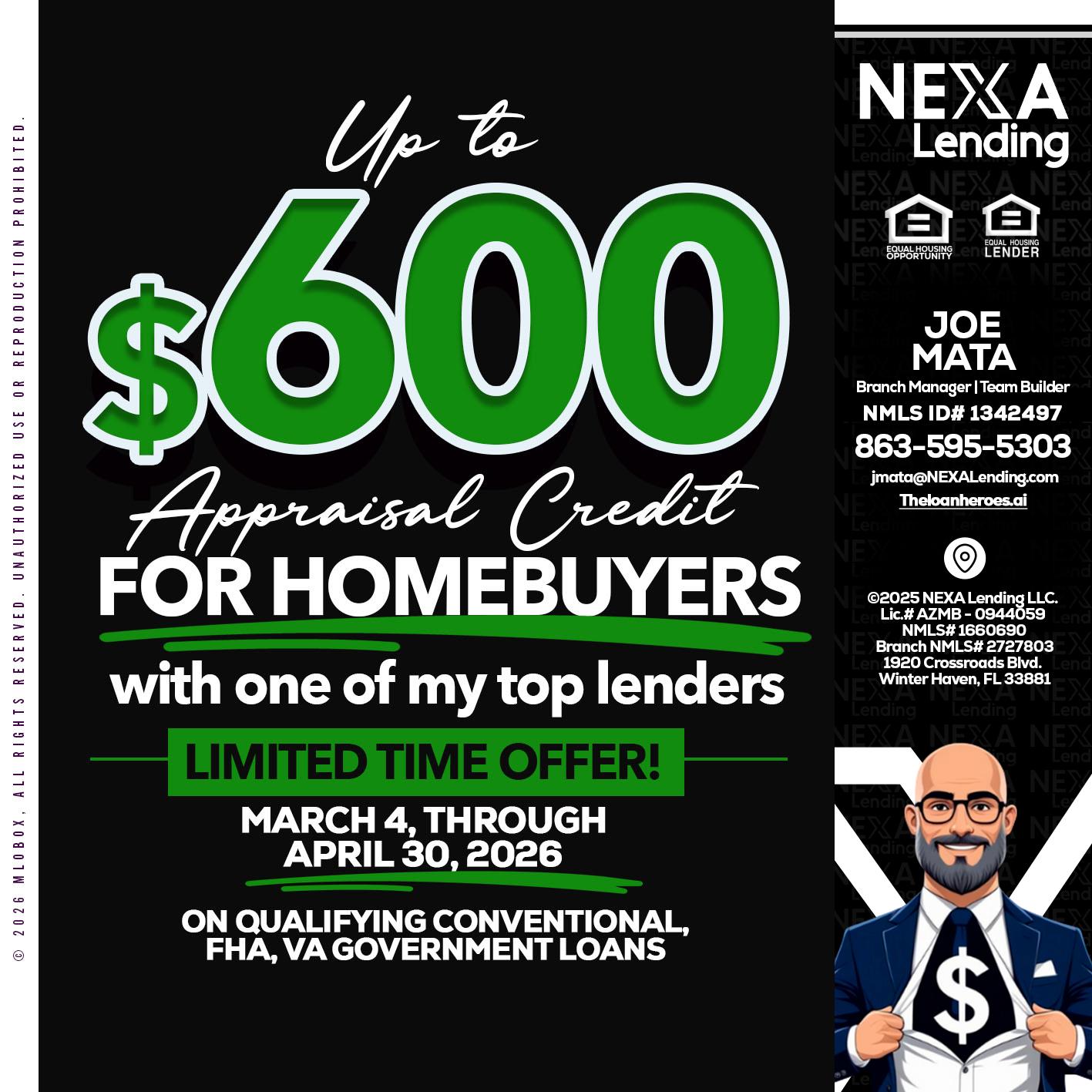 up to $600 - Joe Mata -Branch Manager | Team Builder