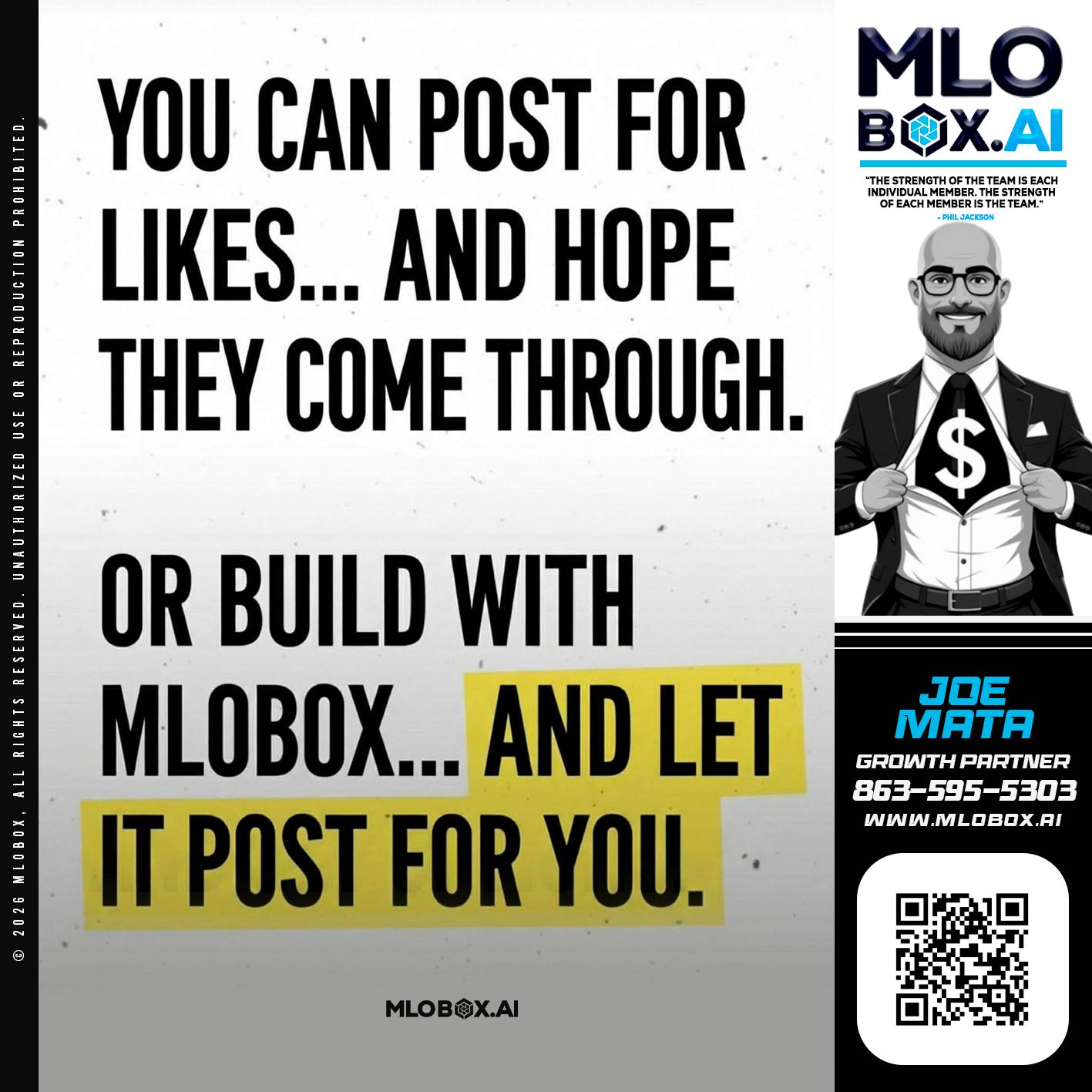 you can post - Joe Mata -Branch Manager | Team Builder