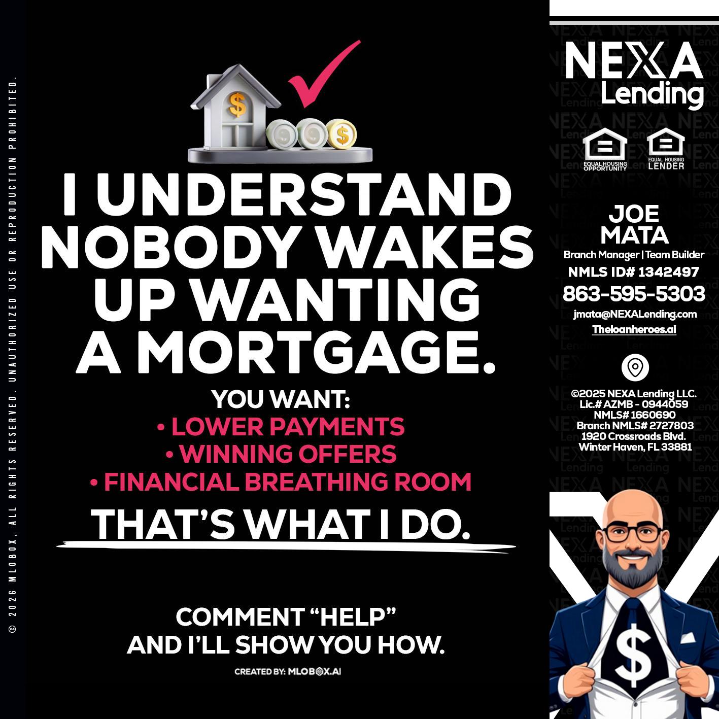 I UNDERSTAND - Joe Mata -Branch Manager | Team Builder