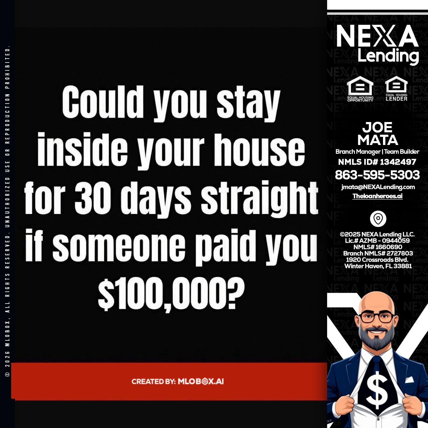 COULD YOU STAY - Joe Mata -Branch Manager | Team Builder