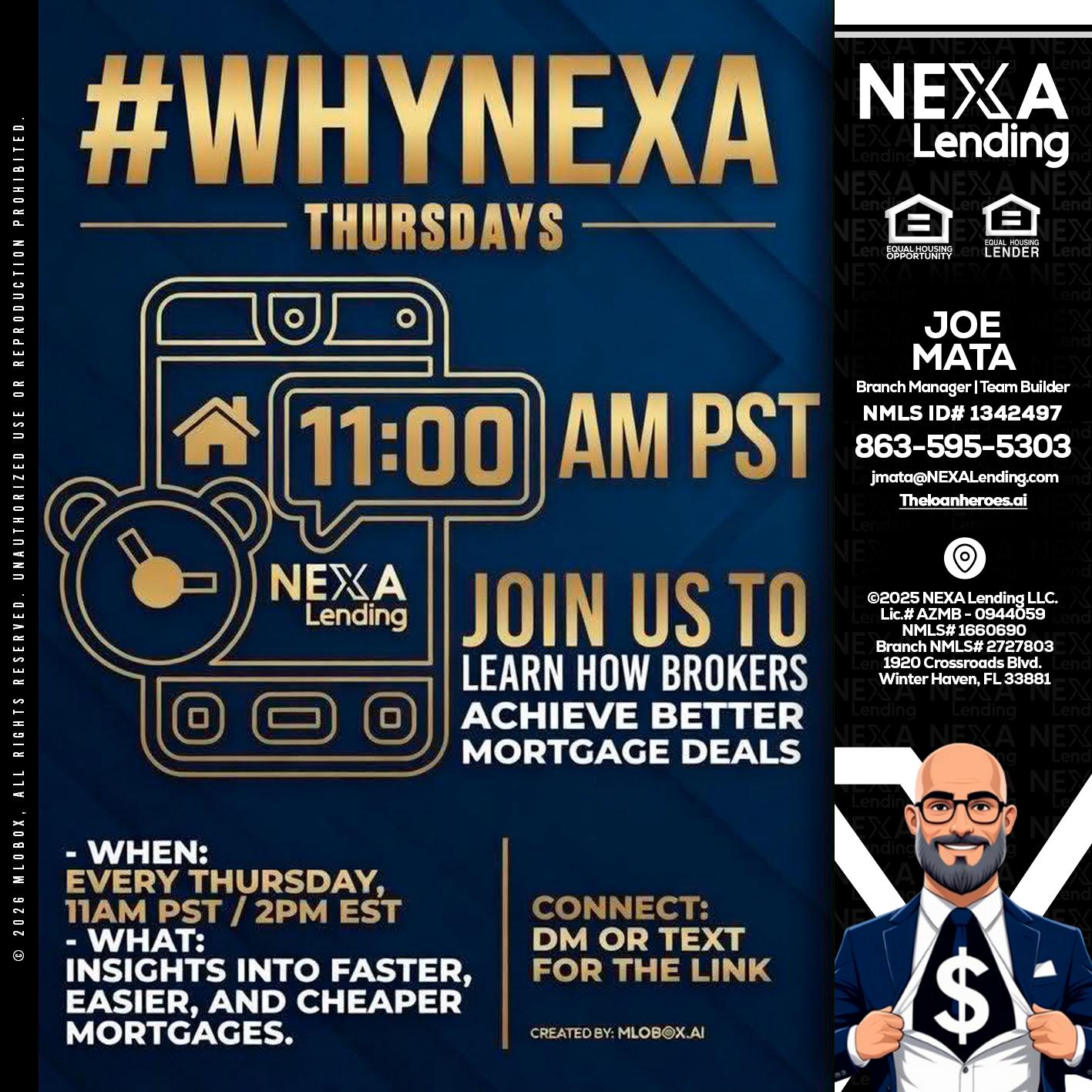 WHY NEXA THURDAYS - Joe Mata -Branch Manager | Team Builder