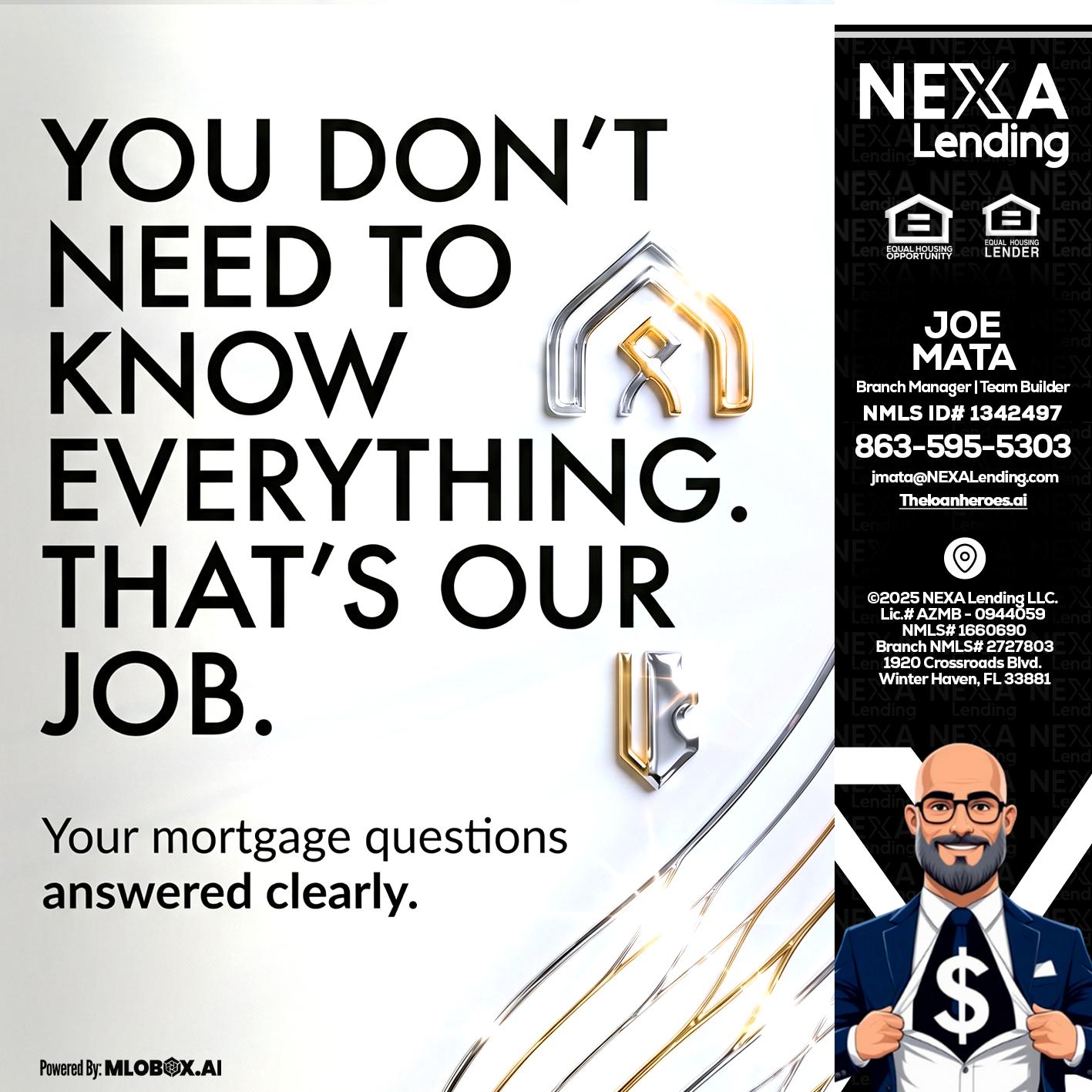 THAT IS OUR JOB - Joe Mata -Branch Manager | Team Builder