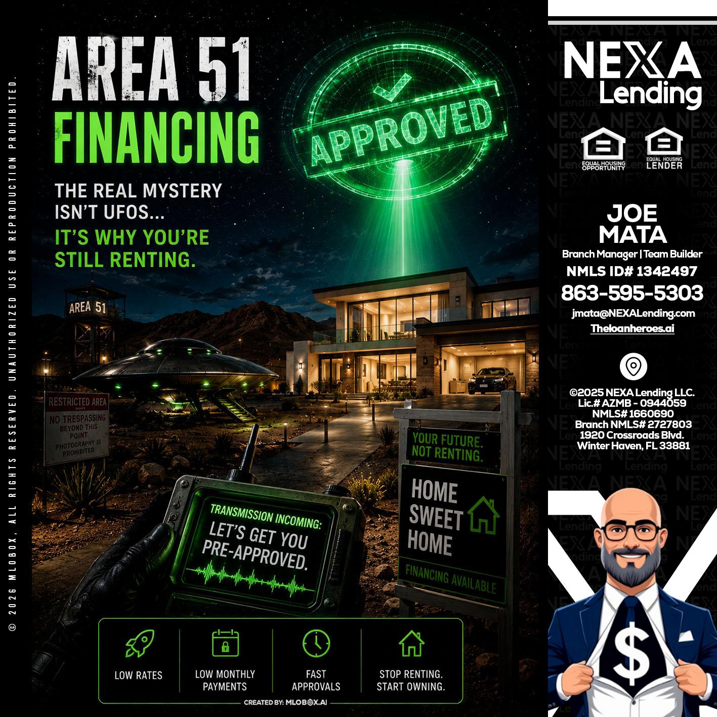 AREA 51 - Joe Mata -Branch Manager | Team Builder