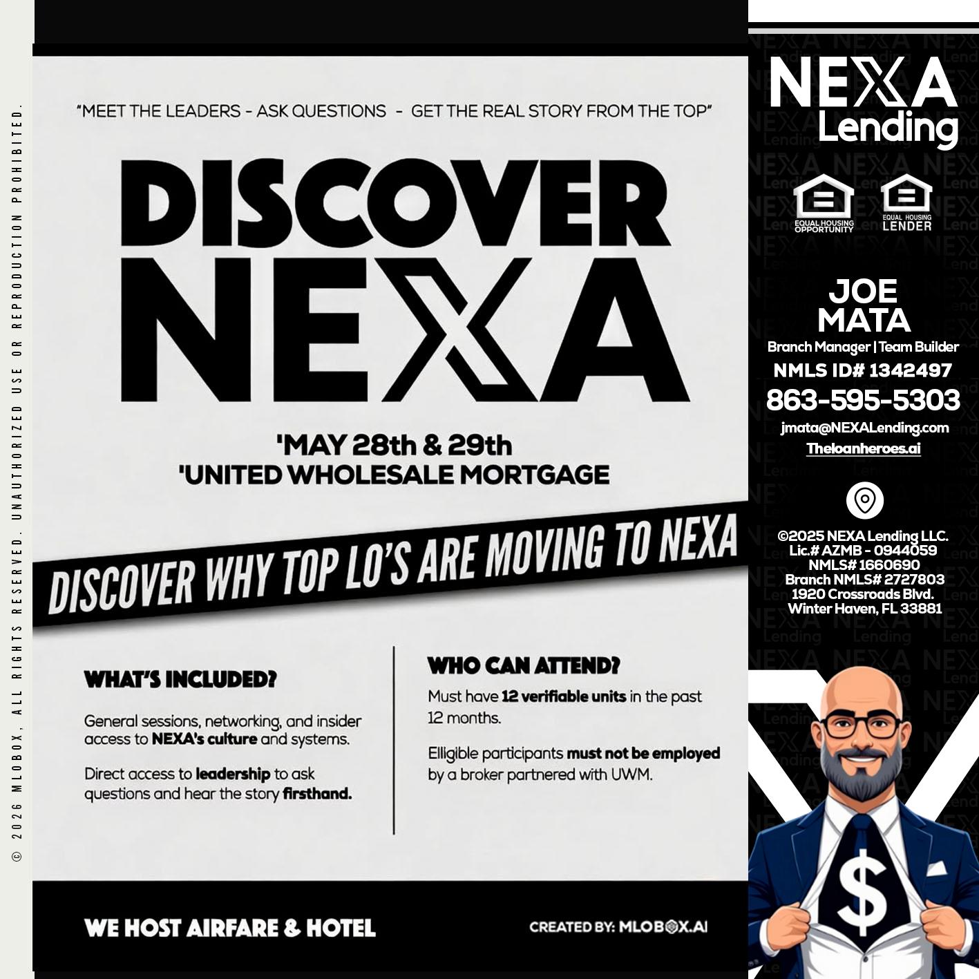 DISCOVER NEXA - Joe Mata -Branch Manager | Team Builder