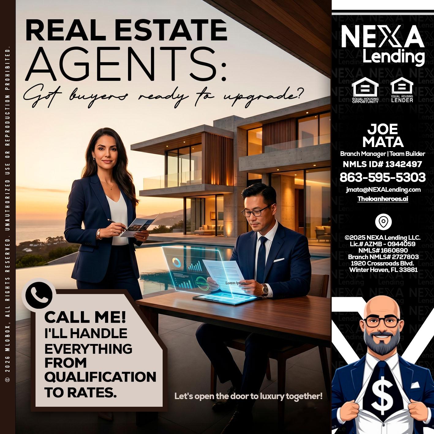 REAL ESTATE AGENTS - Joe Mata -Branch Manager | Team Builder