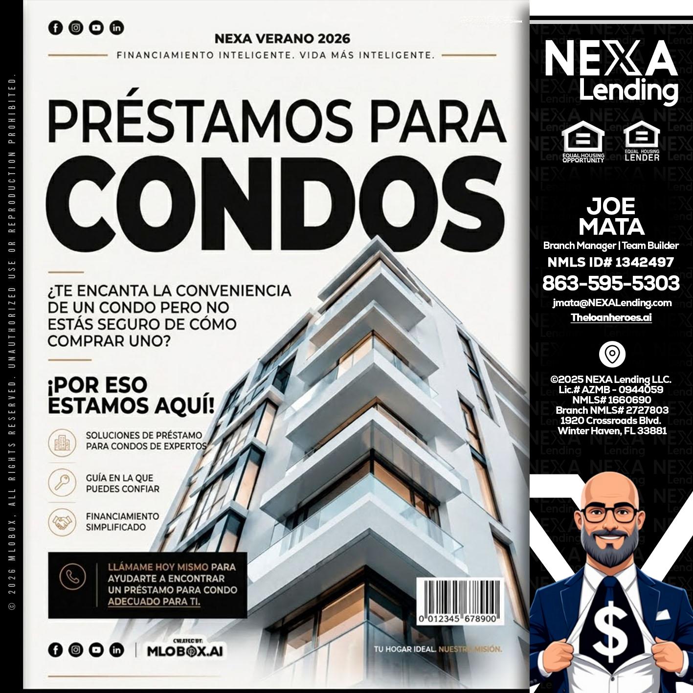 PRESTAMOS PARA CONDOS - Joe Mata -Branch Manager | Team Builder
