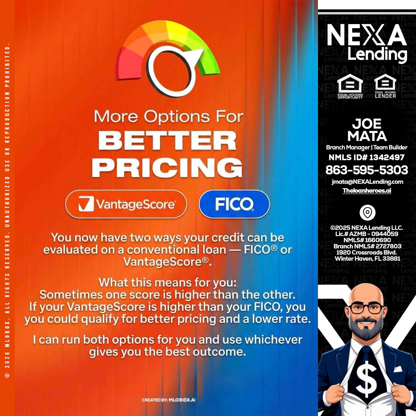 BETTER PRICING - Joe Mata -Branch Manager | Team Builder