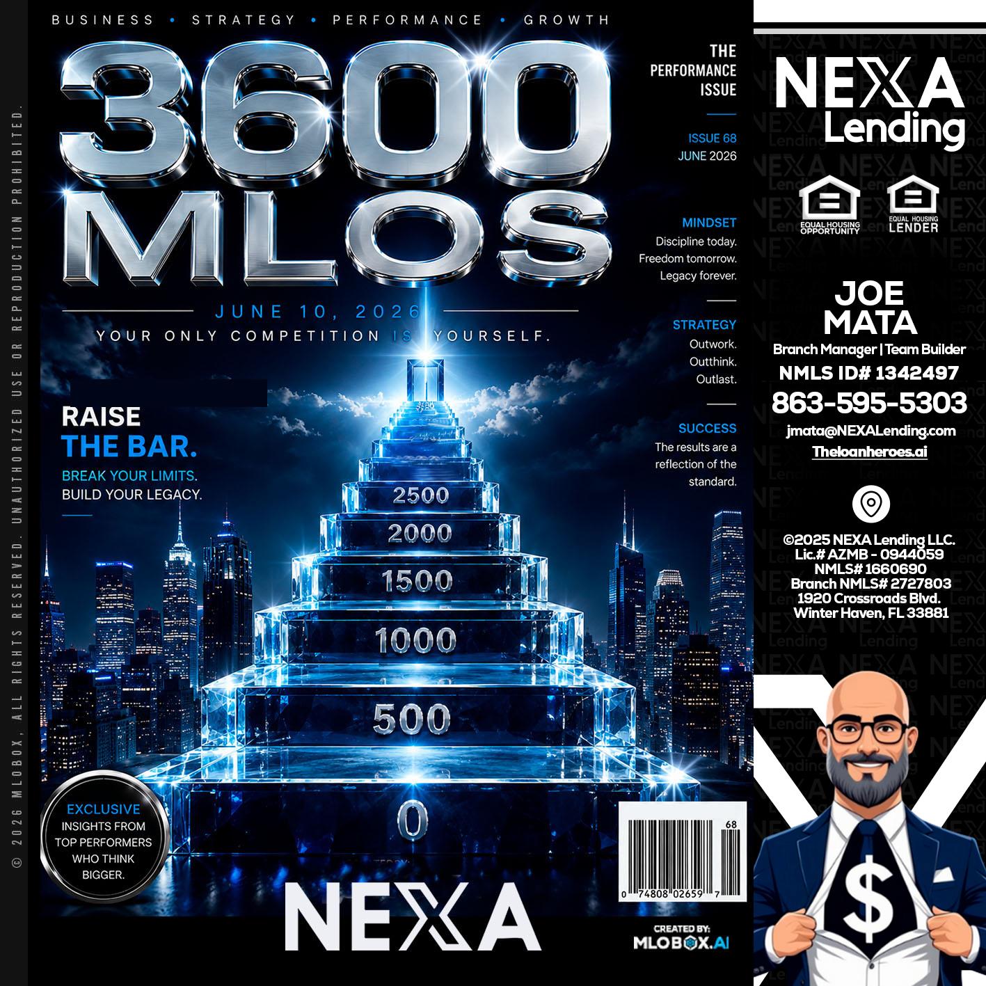 3600 MLOs - Joe Mata -Branch Manager | Team Builder
