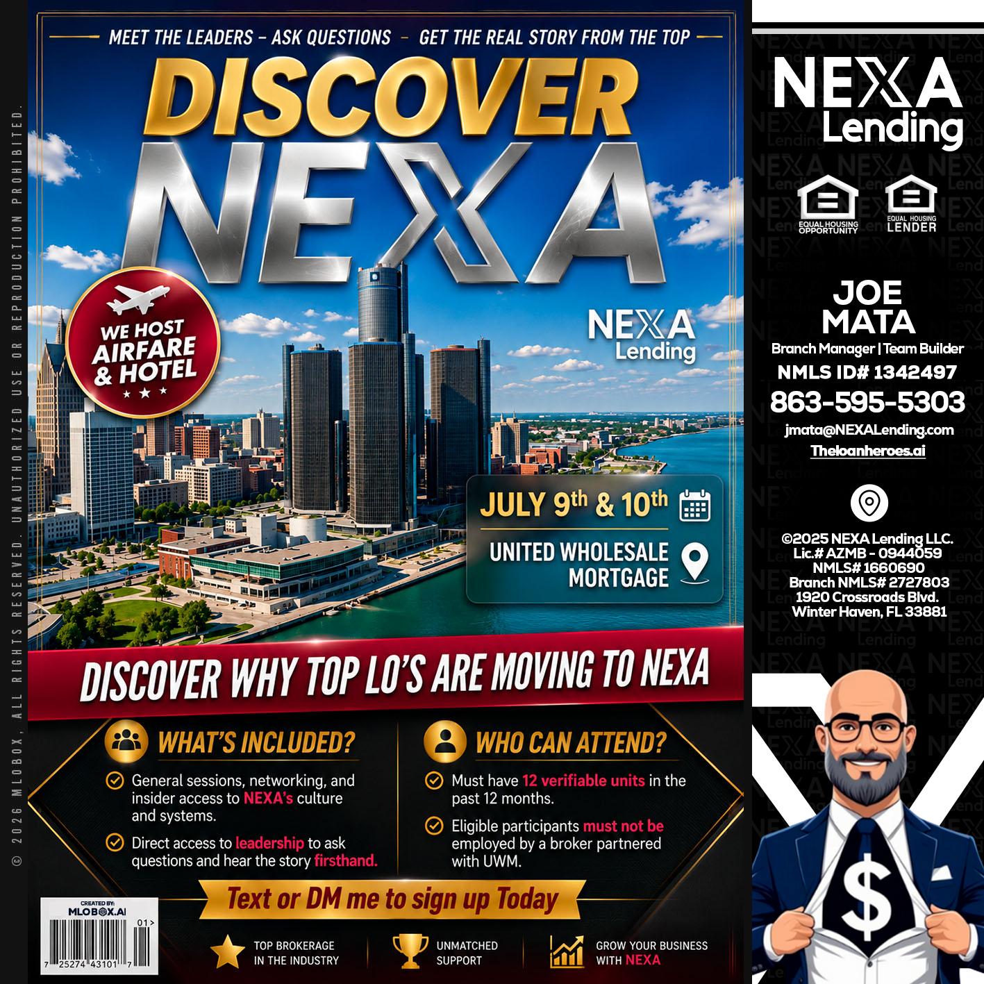DISCOVER NEXA - Joe Mata -Branch Manager | Team Builder