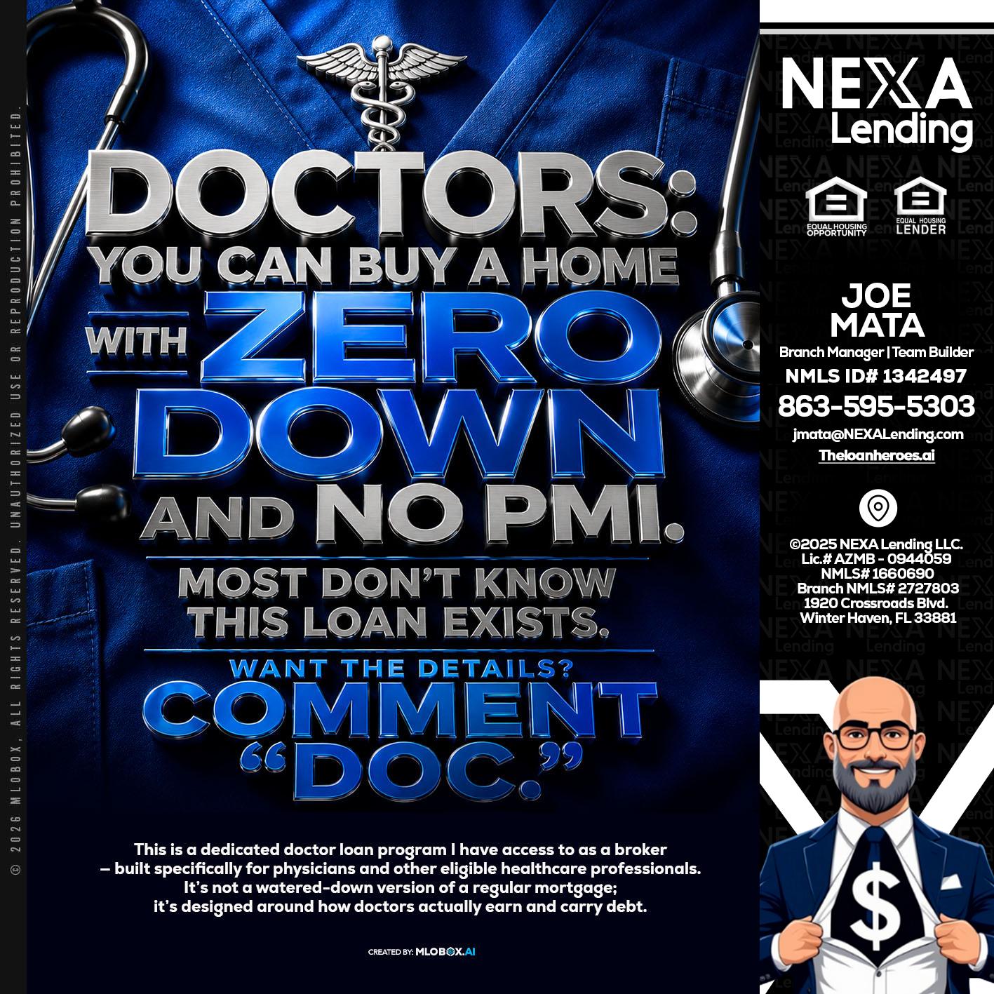 DOCTORS YOU CAN BUY - Joe Mata -Branch Manager | Team Builder