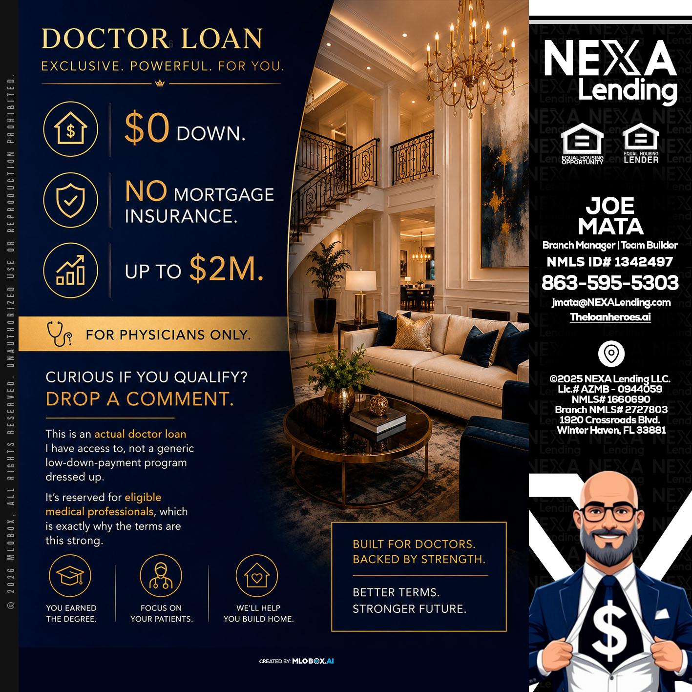 DOCTOR LOANS - Joe Mata -Branch Manager | Team Builder