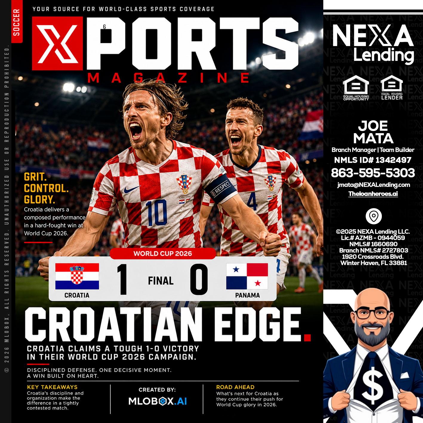 CROATIA 1-0 PANAMA - Joe Mata -Branch Manager | Team Builder
