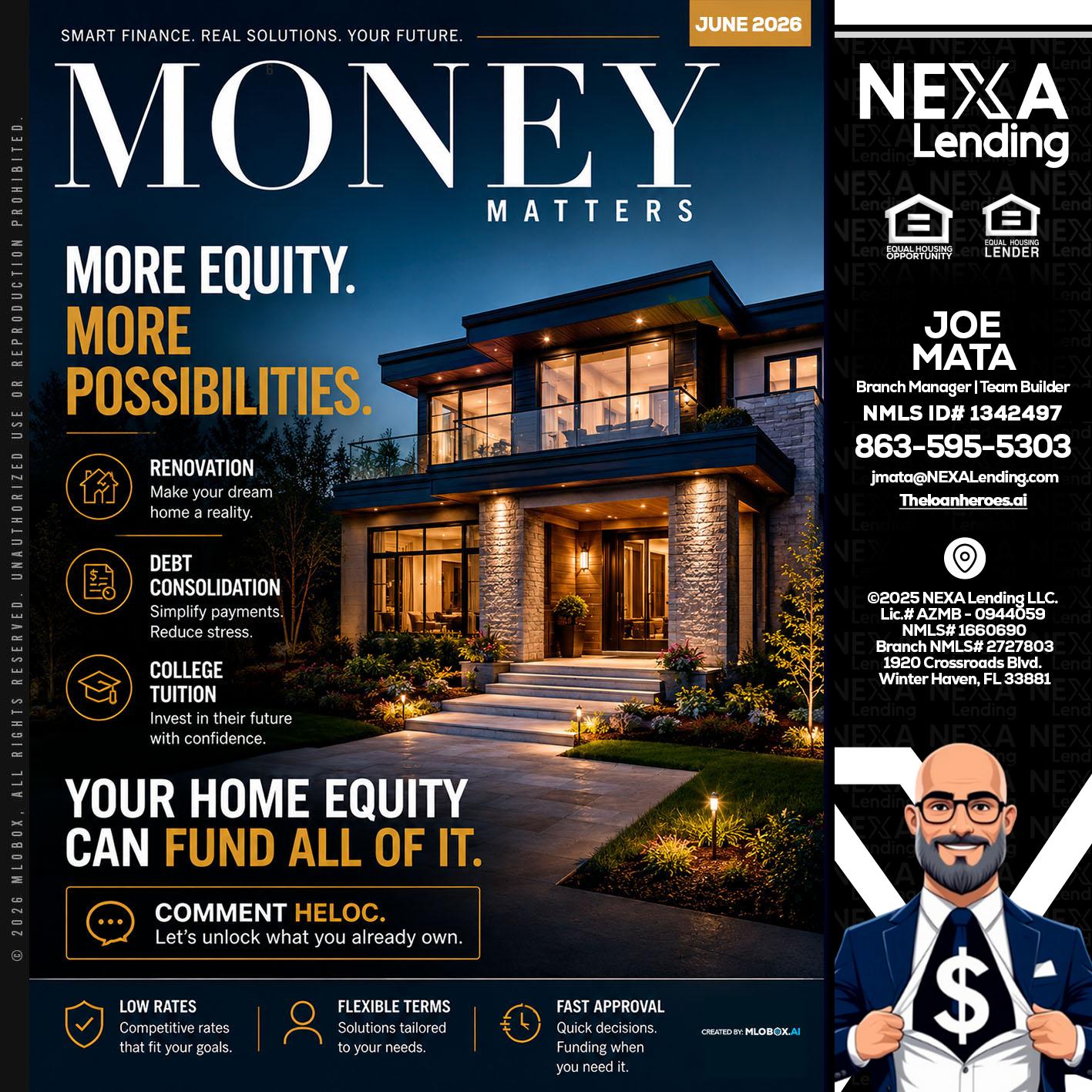 MONEY MATTERS - Joe Mata -Branch Manager | Team Builder