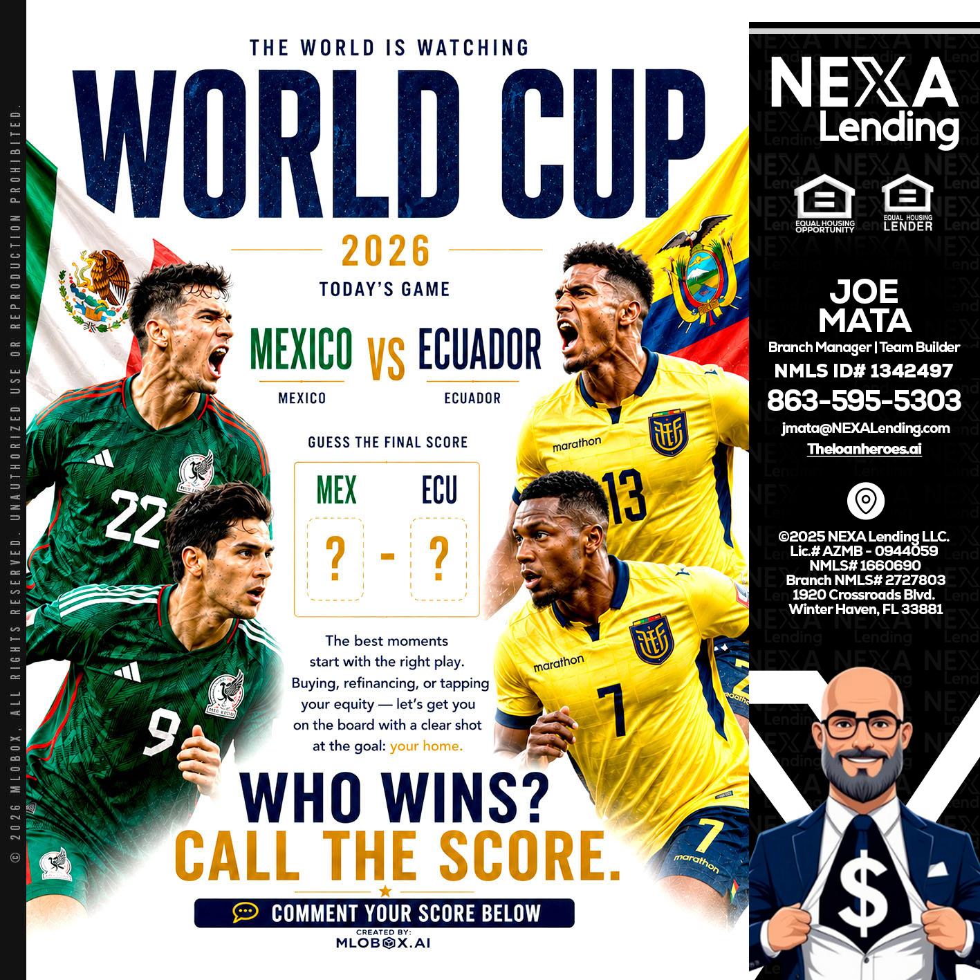 WORLD CUP 2026 - Joe Mata -Branch Manager | Team Builder