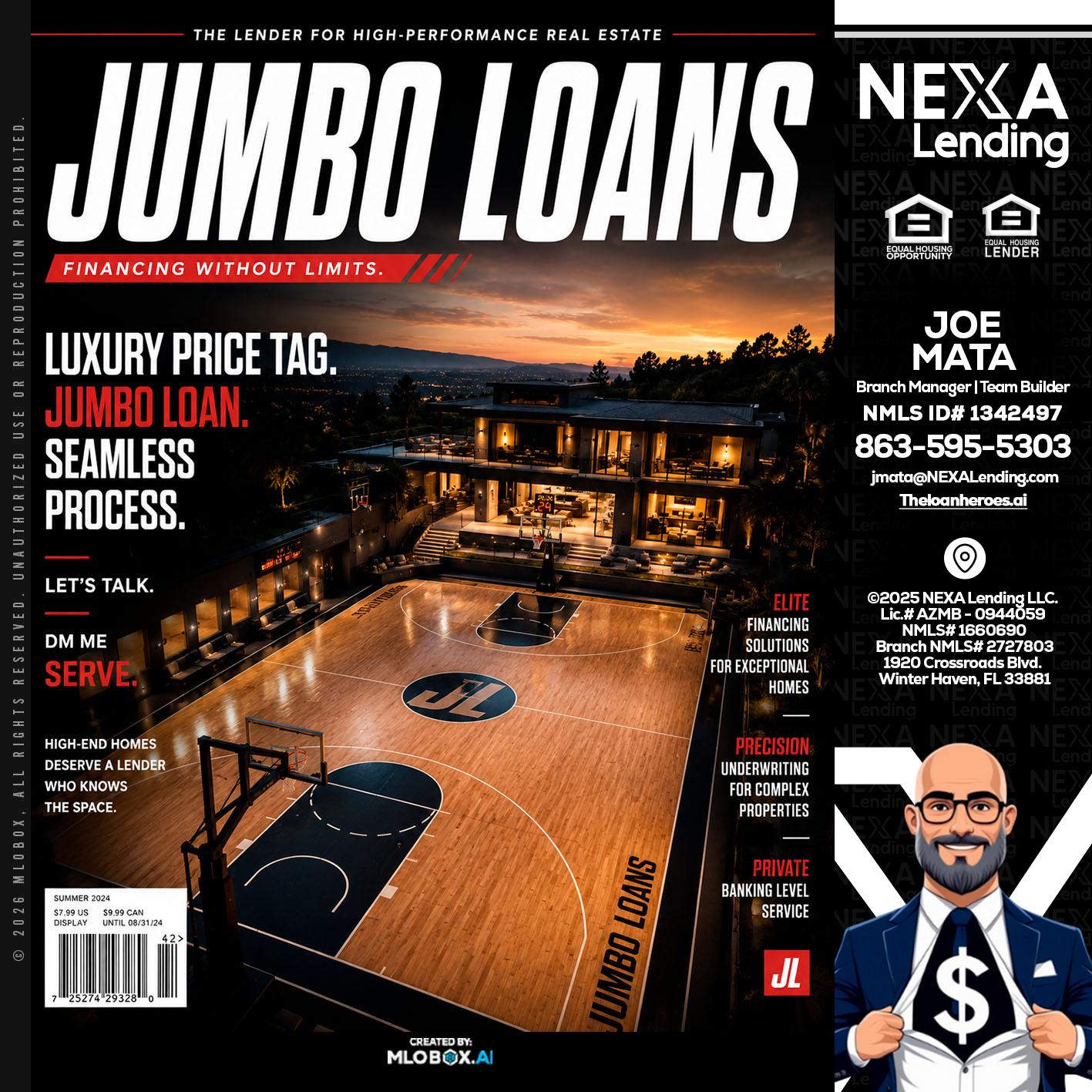 JUMBO LOANS - Joe Mata -Branch Manager | Team Builder