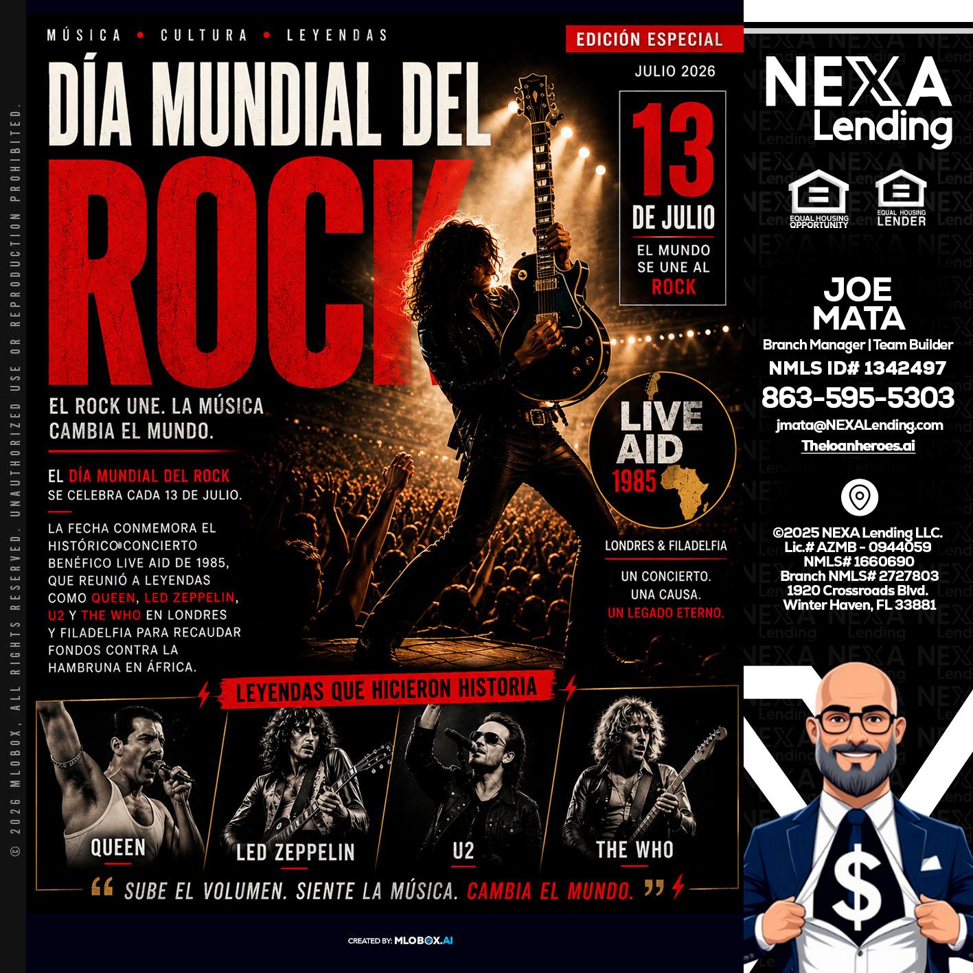 DIA MUNDIAL DEL ROCK - Joe Mata -Branch Manager | Team Builder
