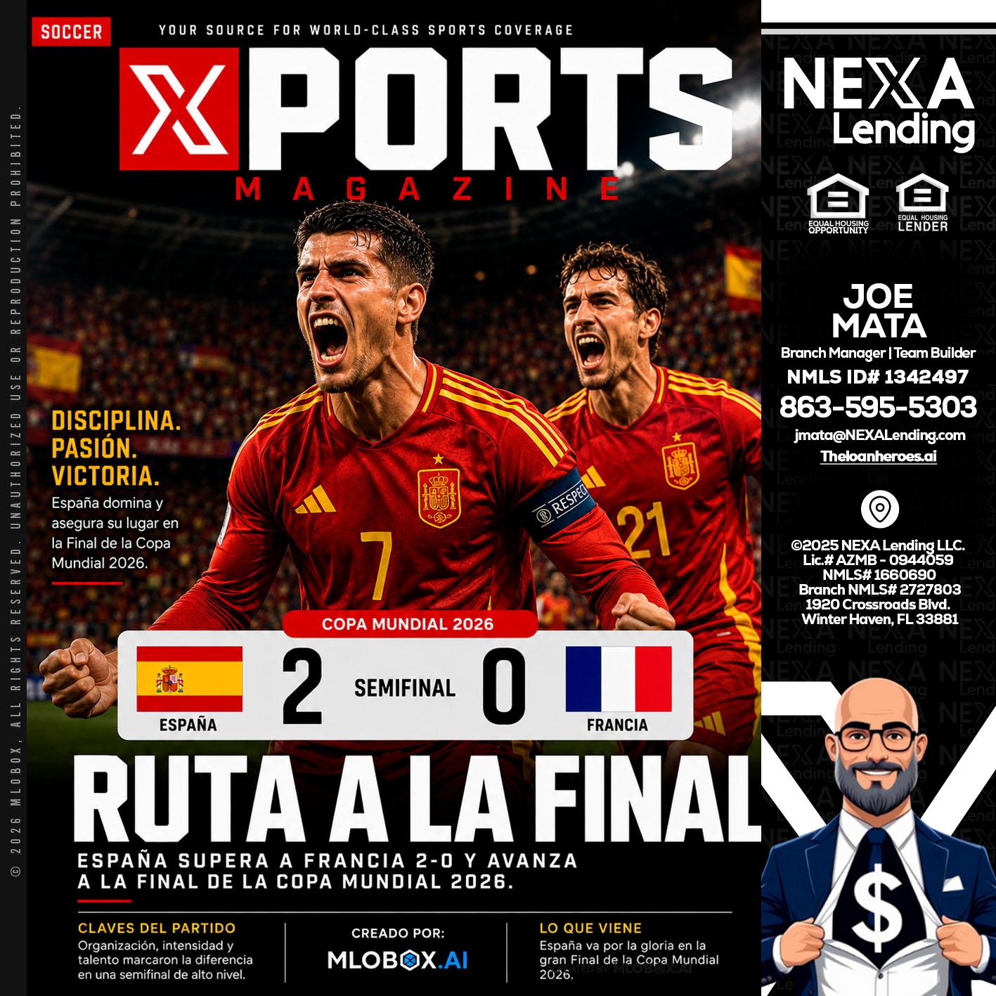 XPORTS COPA MUNDIAL 2026 - Joe Mata -Branch Manager | Team Builder