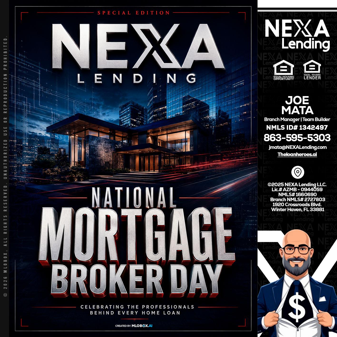 NATIONAL MORTGAGE BROKER DAY - Joe Mata -Branch Manager | Team Builder