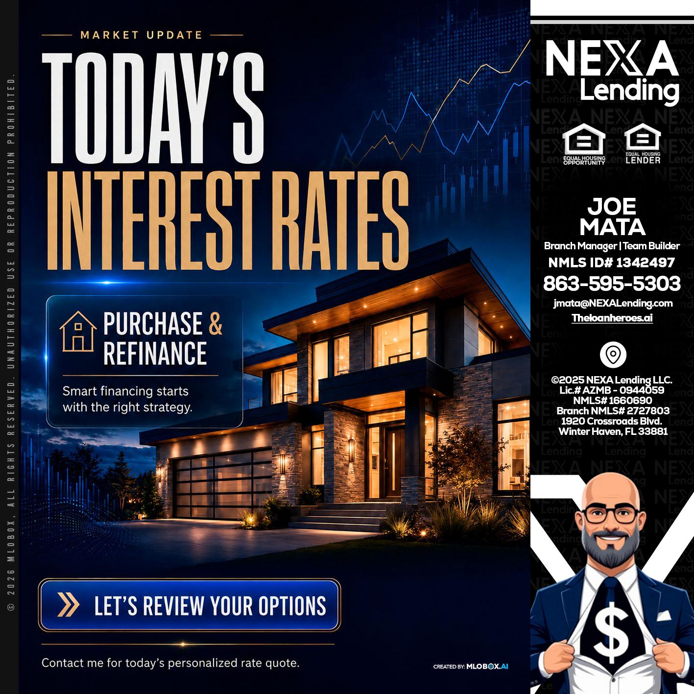 TODAYS RATES - Joe Mata -Branch Manager | Team Builder