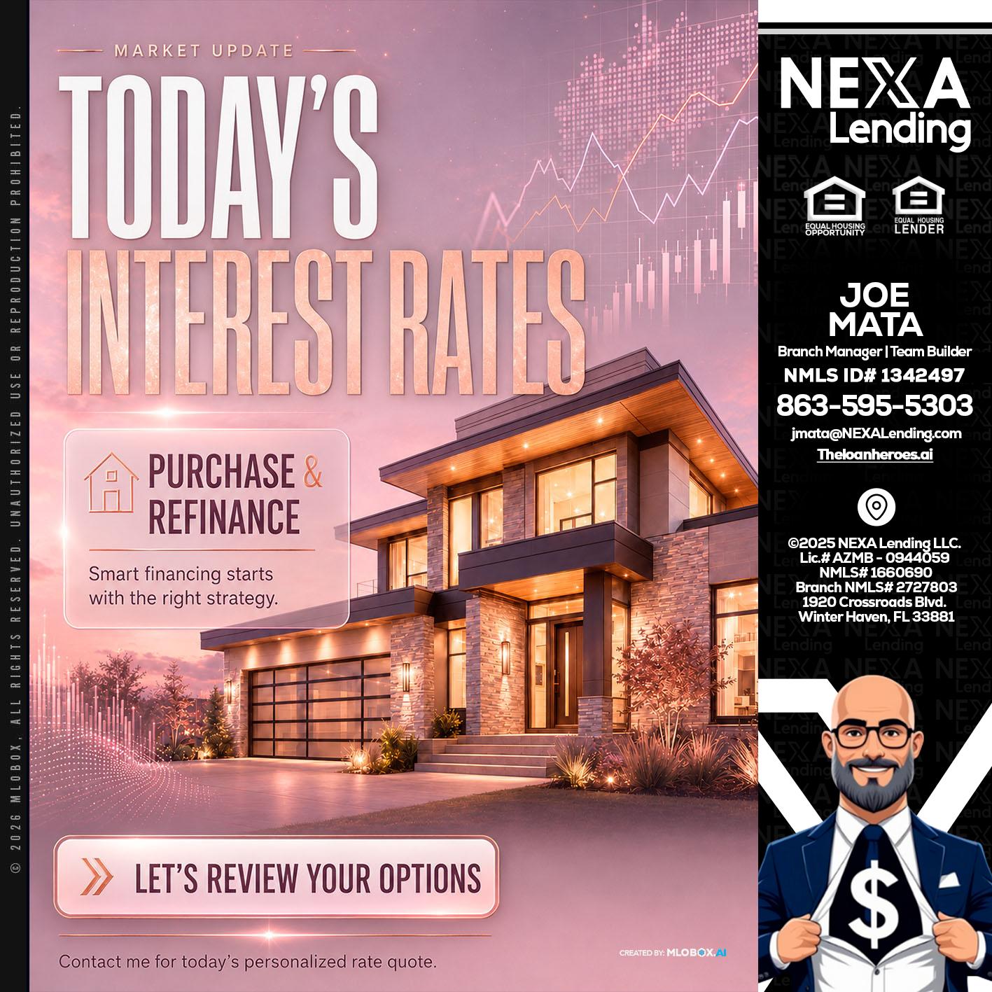 todays interest rates - Joe Mata -Branch Manager | Team Builder